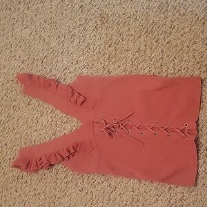 Tank top with ruffles